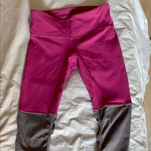Pink and grey Alo Yoga /Barre leggings